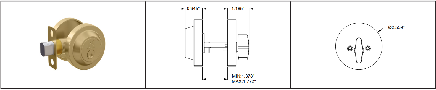 Mega Handles - Door Accessories - Round Deadbolt