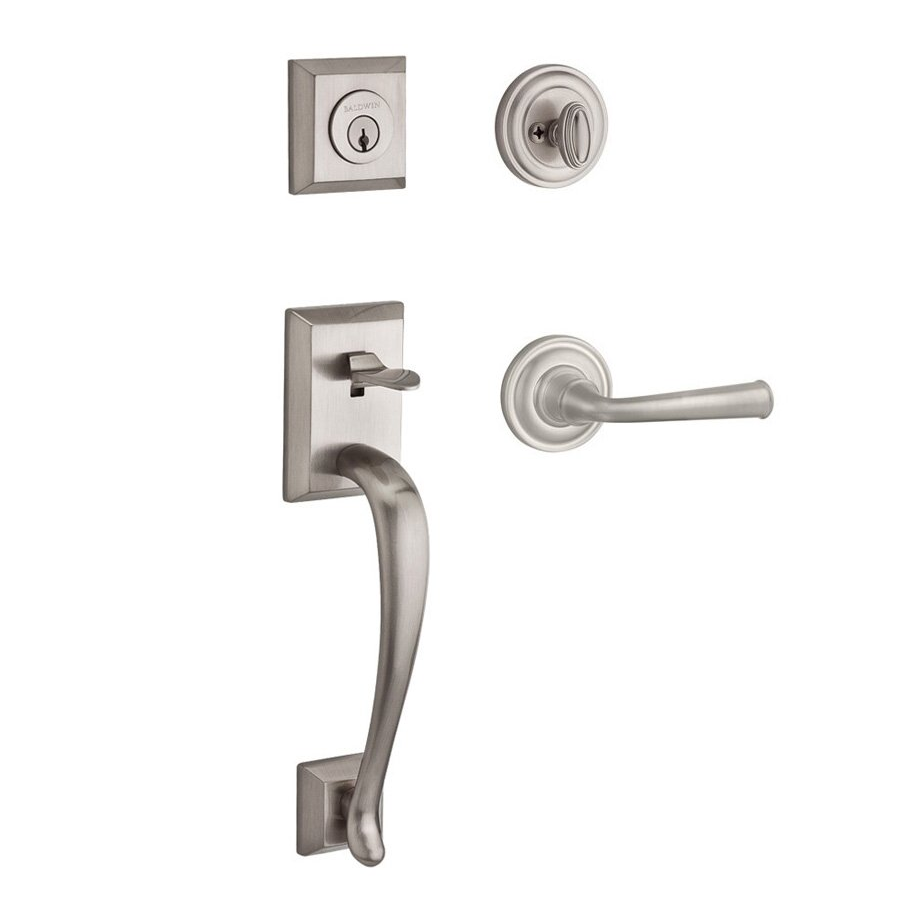 Baldwin - Reserve Collection - Tubular Entry Handlesets - Nappa Sectional Handleset w/ Federal Lever & Rose