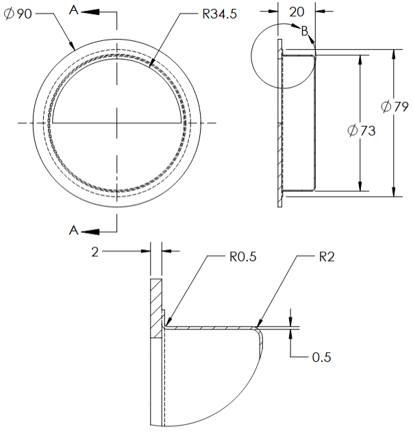 Linnea - Flush Pulls - RPR-90 Flush Pull