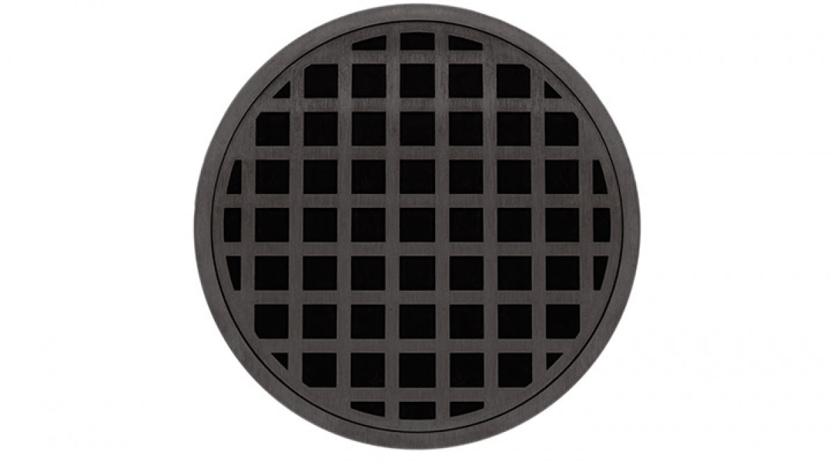 Infinity Drain - 5" Round Center Drain - RQD 5 Squares Series Drain (Complete Kit)