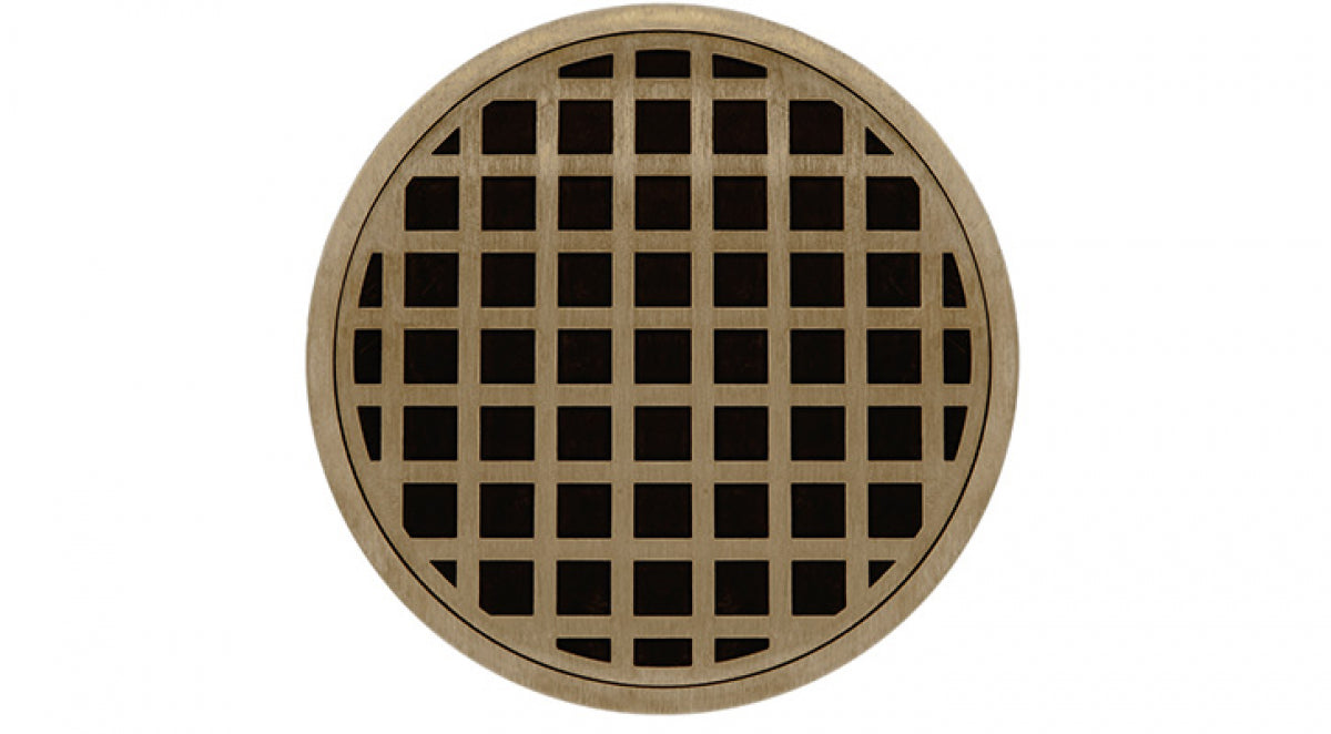 Infinity Drain - 5" Round Center Drain - RQD 5 Squares Series Drain (Complete Kit)