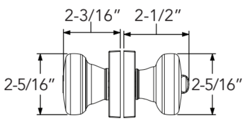 Baldwin - Reserve Collection - Keyed Knobs - Rustic Door Knob (Entry)