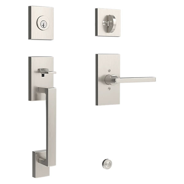 Baldwin - Reserve Collection - Tubular Entry Handlesets - La Jolla Sectional Handleset w/ Square Lever & Rose