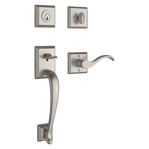Baldwin - Reserve Collection - Tubular Entry Handlesets - Nappa Sectional Handleset w/ Curve Lever & Rose