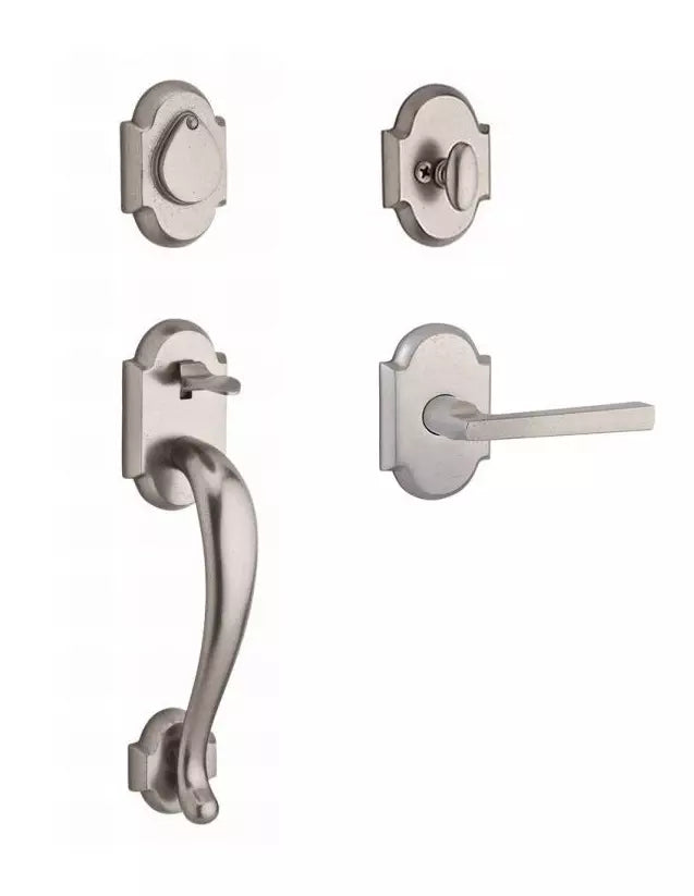 Baldwin - Reserve Collection - Tubular Entry Handlesets - Adirondack Sectional Handleset w/ Taper Lever & Rose