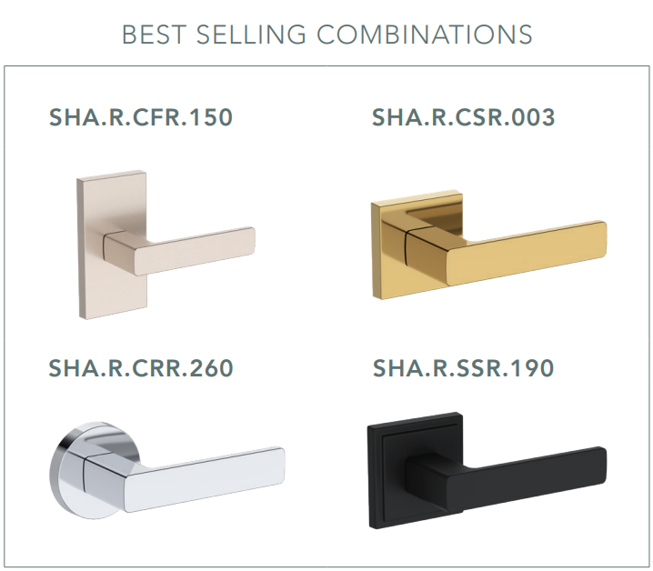 Baldwin - Reserve Collection - Interior Levers - Sharpewood Door Lever (Full Dummy)