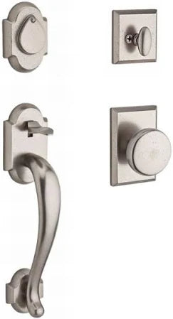 Baldwin - Reserve Collection - Tubular Entry Handlesets - Adirondack Sectional Handleset w/ Rustic Knob & Rose