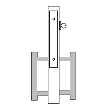 Accurate - Vertical Rod Sets - 9500VR Flush Pull Trim Concealed Fastener (Single Cylinder)
