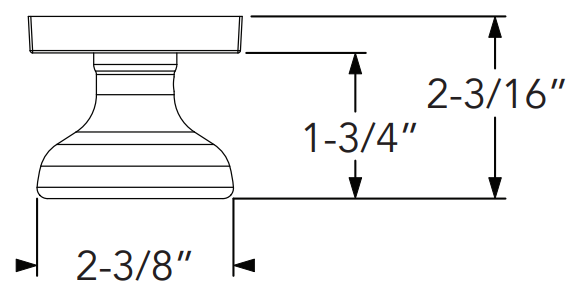 Baldwin - Reserve Collection - Interior Knobs - Solvang Door Knob (Half Dummy)