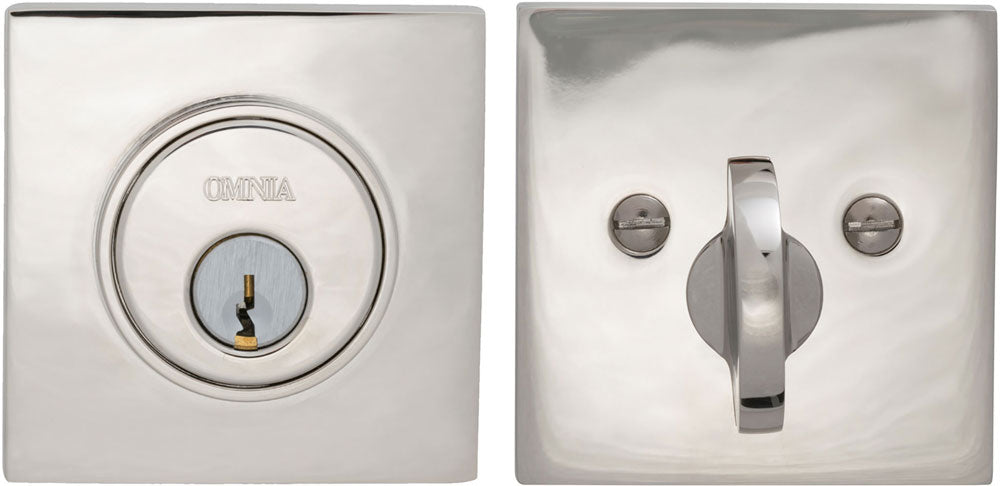 Omnia SQRBD Solid Brass Auxiliary Deadbolt Kit