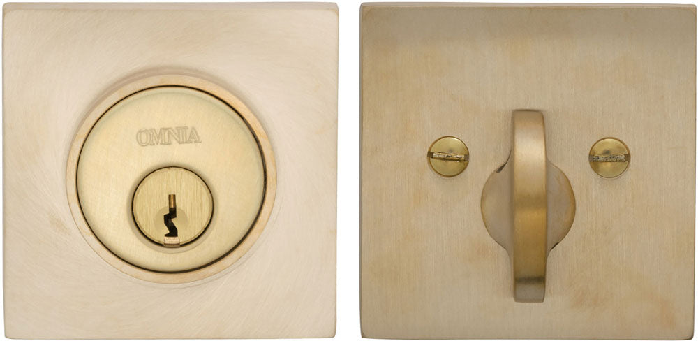 Omnia SQRBD Solid Brass Auxiliary Deadbolt Kit