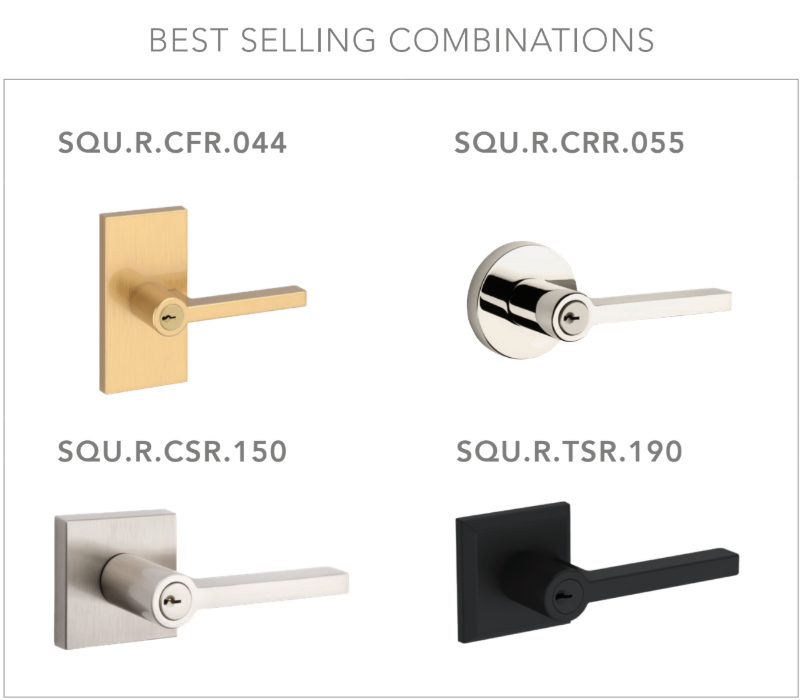 Baldwin - Reserve Collection - Keyed Levers - Square Door Lever (Entry)