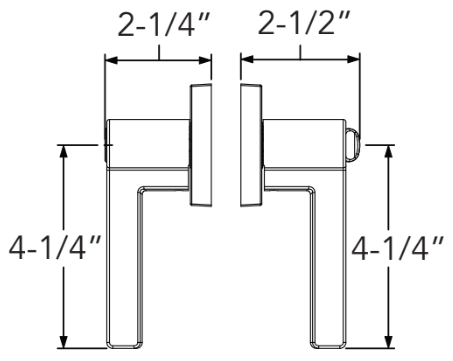 Baldwin - Reserve Collection - Keyed Levers - Square Door Lever (Entry)