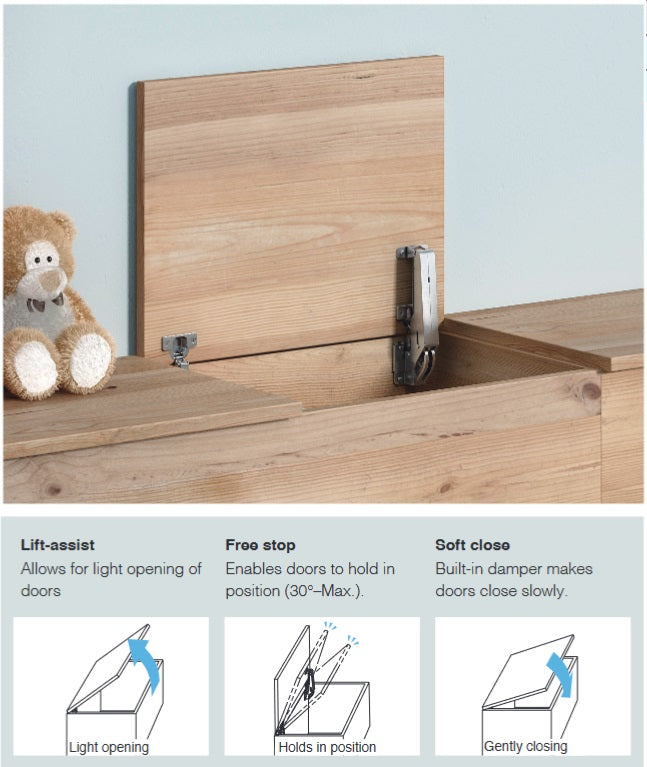 Sugatsune ARN-2 Lift Assist Lid Stay, Soft-Close (Top Opening)