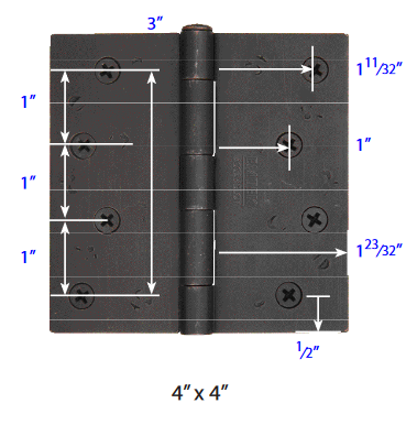 Emtek - Steel Hinges - Residential Duty Plain Bearing Hinges (Pairs)