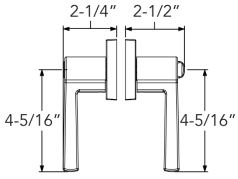 Baldwin - Reserve Collection - Keyed Levers - Taper Door Lever (Entry)