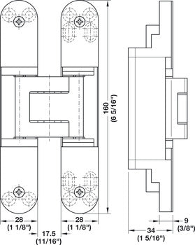 Tectus - Simonswerk - TE 240 3D Concealed Hinge (Each)