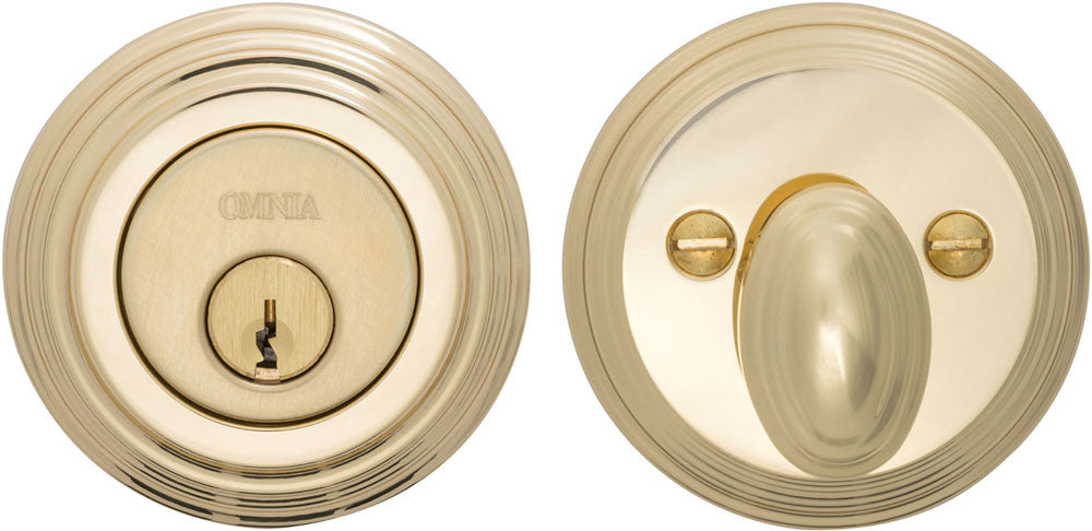 Omnia TRADDB Solid Brass Auxiliary Deadbolt Kit