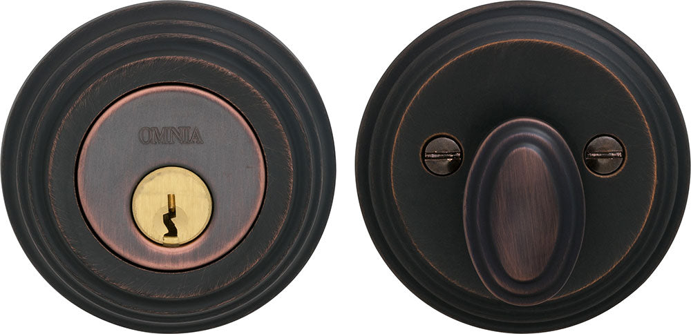 Omnia TRADDB Solid Brass Auxiliary Deadbolt Kit