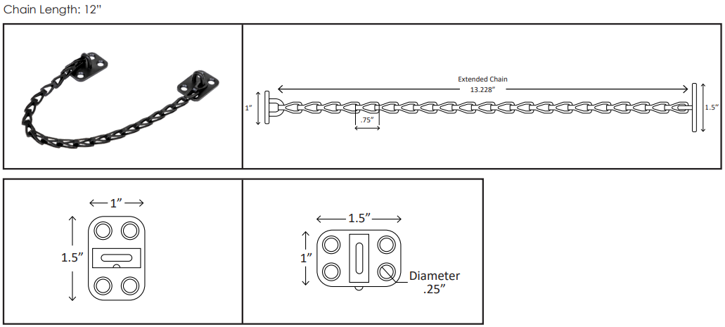 Mega Handles - Door Accessories - Transom Chain