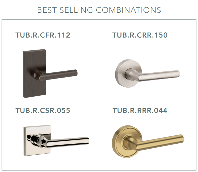 Baldwin - Reserve Collection - Interior Levers - Tube Door Lever (Full Dummy)