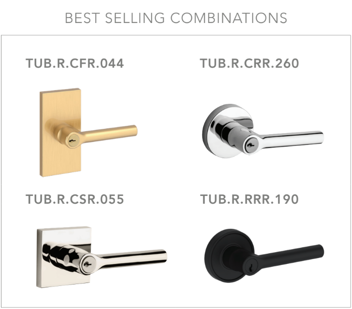 Baldwin - Reserve Collection - Keyed Levers - Tube Door Lever (Entry)