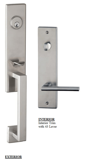 Omnia URBAN Stainless Tubular Deadbolt Handleset