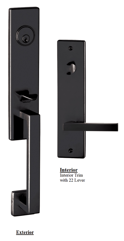 Omnia URBAN PVD Stainless Tubular Deadbolt Handleset