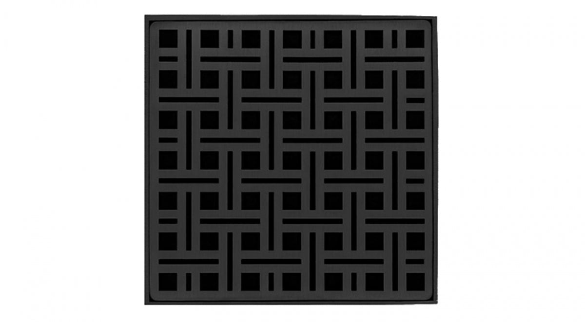 Infinity Drain - 5" x 5" Square Center Drain - VD 5 Weave Series Drain (Complete Kit)