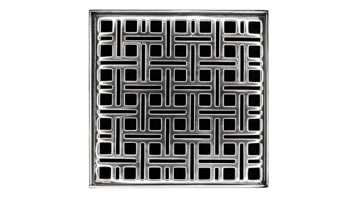 Infinity Drain - 5" x 5" Square Center Drain - VD 5 Weave Series Drain (Complete Kit)