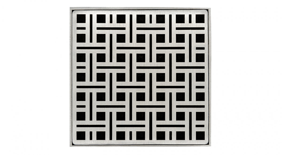 Infinity Drain - 5" x 5" Square Center Drain - VD 5 Weave Series Drain (Complete Kit)