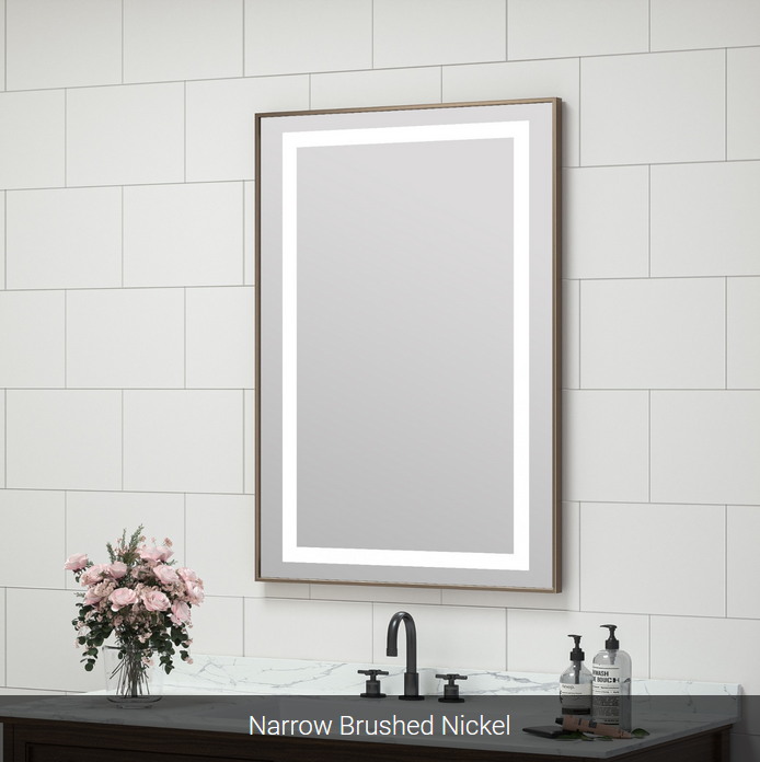 Sofia Medicine Cabinets - Valentina Collection - LED Framed/Frameless Single Door Medicine Cabinet (30" Height)