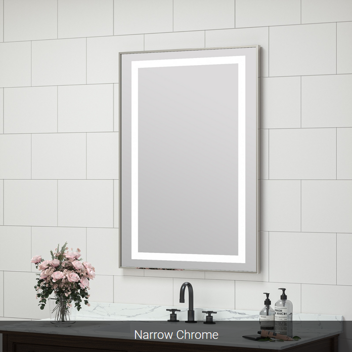 Sofia Medicine Cabinets - Valentina Collection - LED Framed/Frameless Single Door Medicine Cabinet (30" Height)