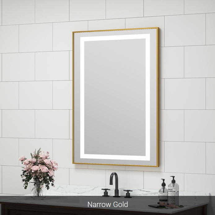 Sofia Medicine Cabinets - Valentina Collection - LED Framed/Frameless Single Door Medicine Cabinet (30" Height)