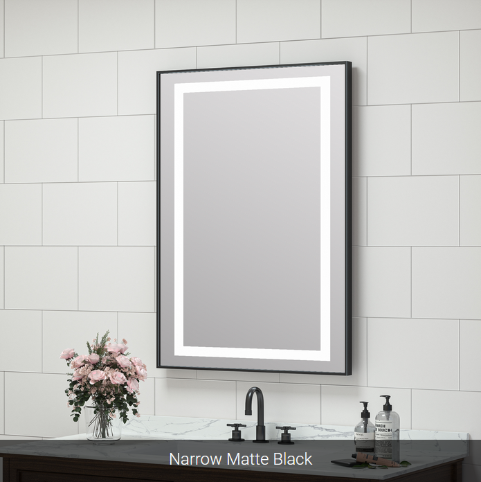 Sofia Medicine Cabinets - Valentina Collection - LED Framed/Frameless Single Door Medicine Cabinet (30" Height)