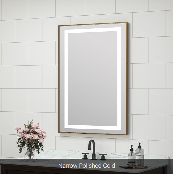 Sofia Medicine Cabinets - Valentina Collection - LED Framed/Frameless Single Door Medicine Cabinet (30" Height)