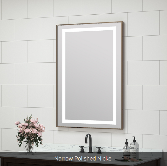 Sofia Medicine Cabinets - Valentina Collection - LED Framed/Frameless Single Door Medicine Cabinet (30" Height)