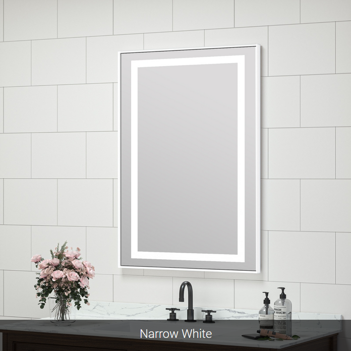 Sofia Medicine Cabinets - Valentina Collection - LED Framed/Frameless Single Door Medicine Cabinet (30" Height)