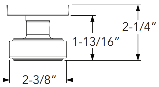Baldwin - Reserve Collection - Interior Knobs - Vashon Door Knob (Full Dummy)