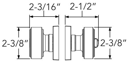 Baldwin - Reserve Collection - Keyed Knobs - Vashon Door Knob (Entry)