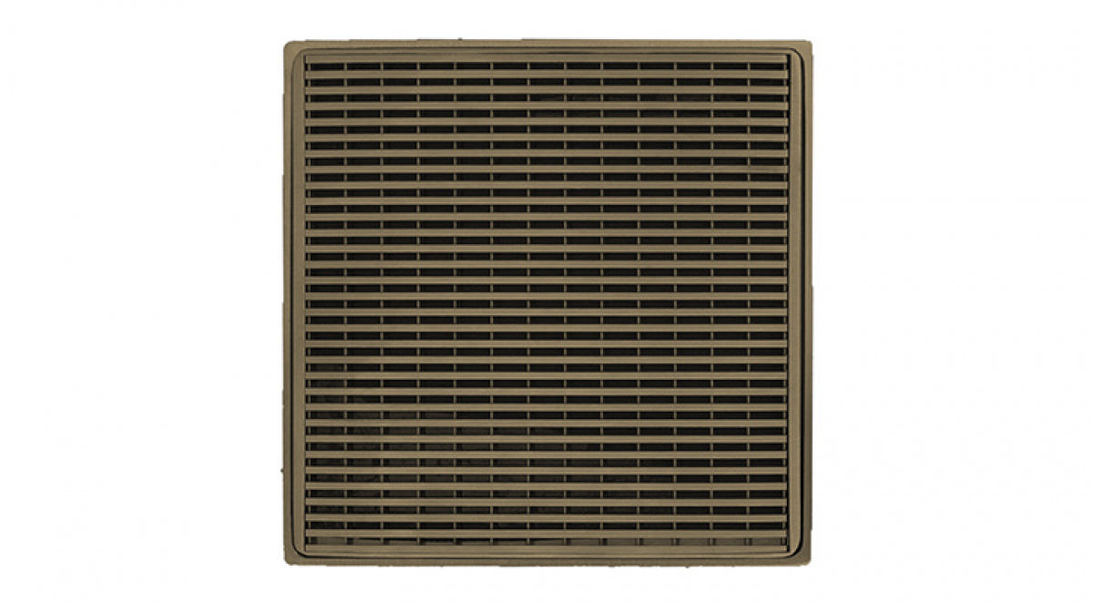 Infinity Drain - 4" x 4" Square Center Drain - WD 4 Wedge Wire Series Drain (Complete Kit)