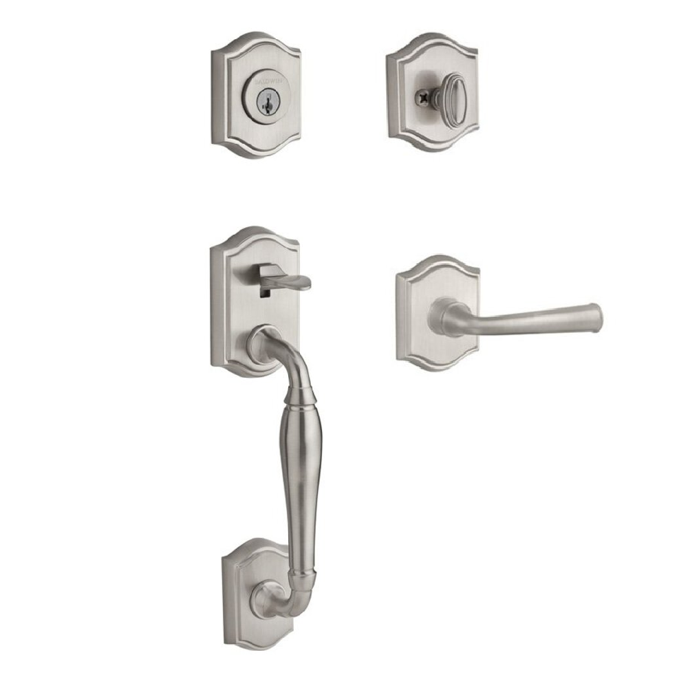 Baldwin - Reserve Collection - Tubular Entry Handlesets - Westcliff Sectional Handleset w/ Federal Lever & Rose