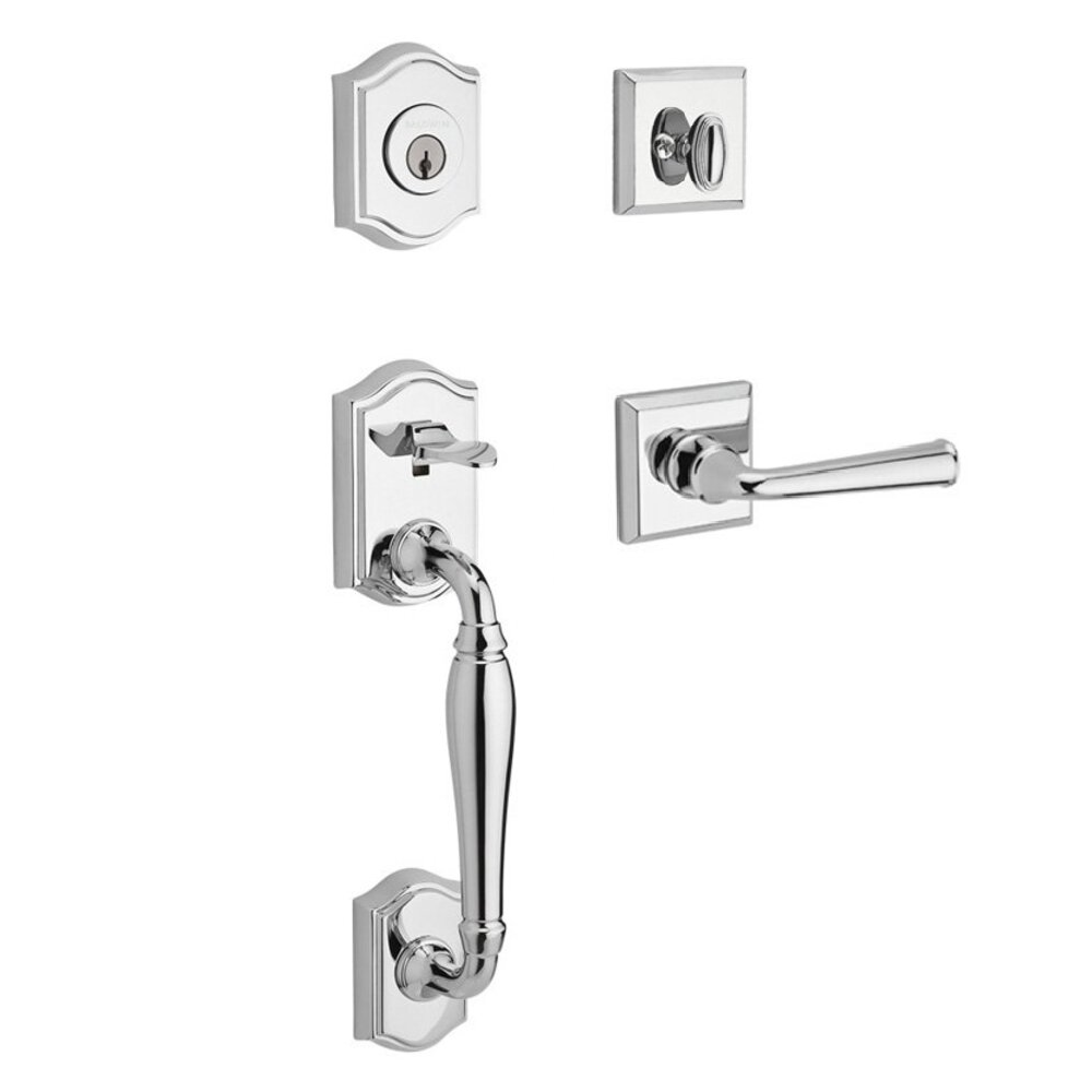 Baldwin - Reserve Collection - Tubular Entry Handlesets - Westcliff Sectional Handleset w/ Federal Lever & Rose