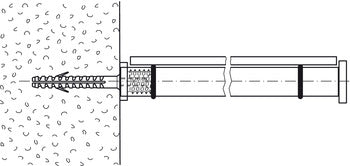Wall mounting & visible Shelf Support, Glass Shelves, Ø20 mm, Each