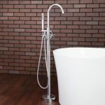 Maidstone Freestanding Tub Faucet With Cross Handle Polished Chrome