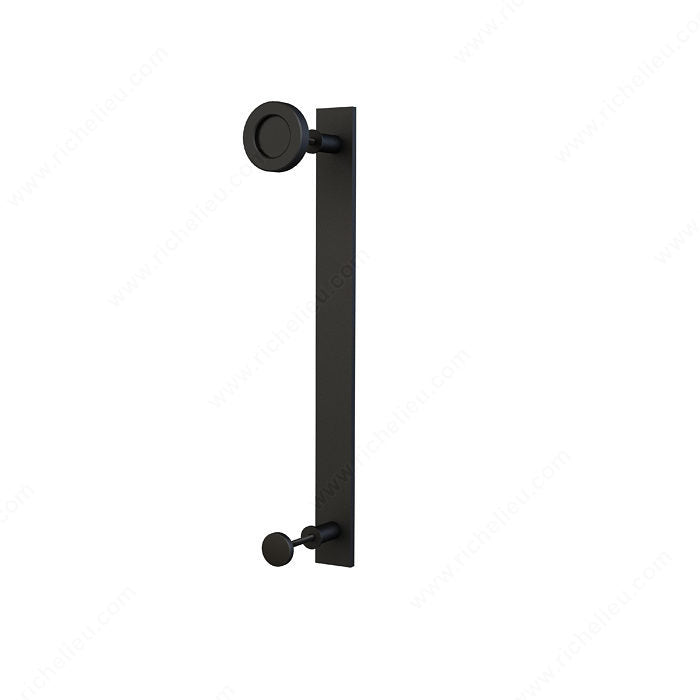 Flat Bar Door Handle with Round Disc Pull