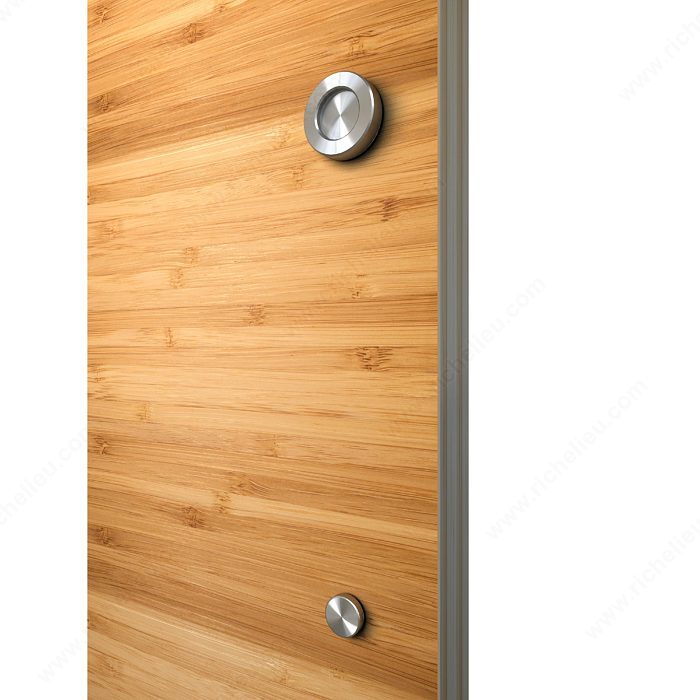 Flat Bar Door Handle with Round Disc Pull