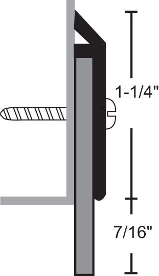 NGP Anodized Aluminum Neoprene Door Sweep