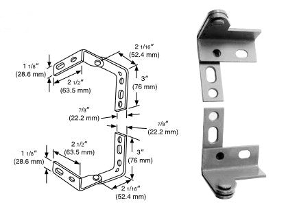 Stanley 342 Wardrobe Pivot Brushed Chrome