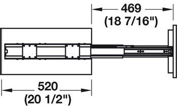 Hafele Pullout Pantry Full extension with soft closing mechanism